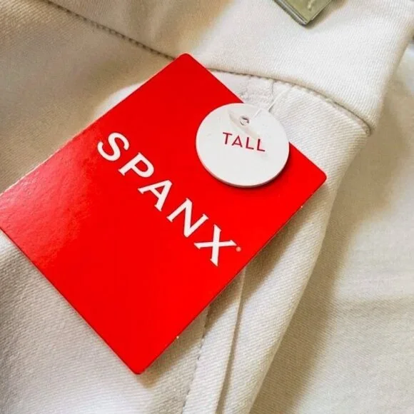 NWT Spanx On-The-Go Slim Straight Pant Classic White, Size Extra Small Tall - Picture 4 of 8